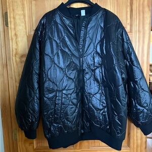 Divided Black Quilted Jacket